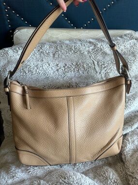 Coach Tan Leather Shoulder Bag